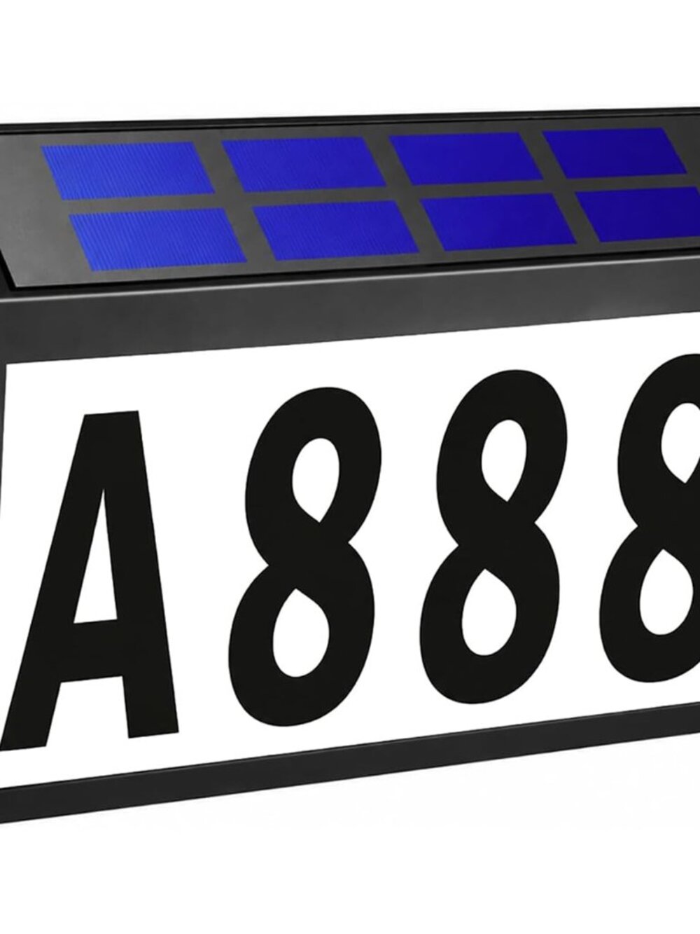 Solar House Numbers for Outside, IP44 Waterproof Dusk-to-Dawn